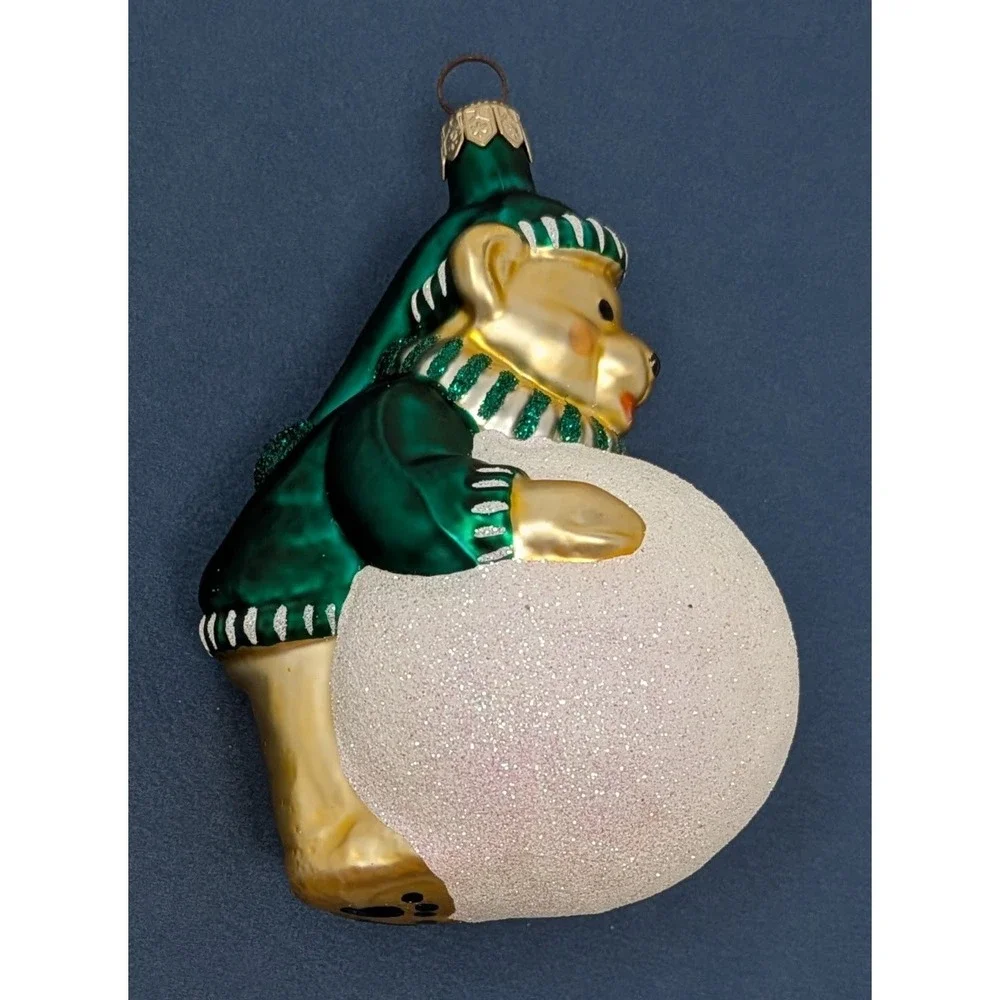 Vtg Patricia Breen Henry the Baby Bear Snowball Christmas Ornament 1996
